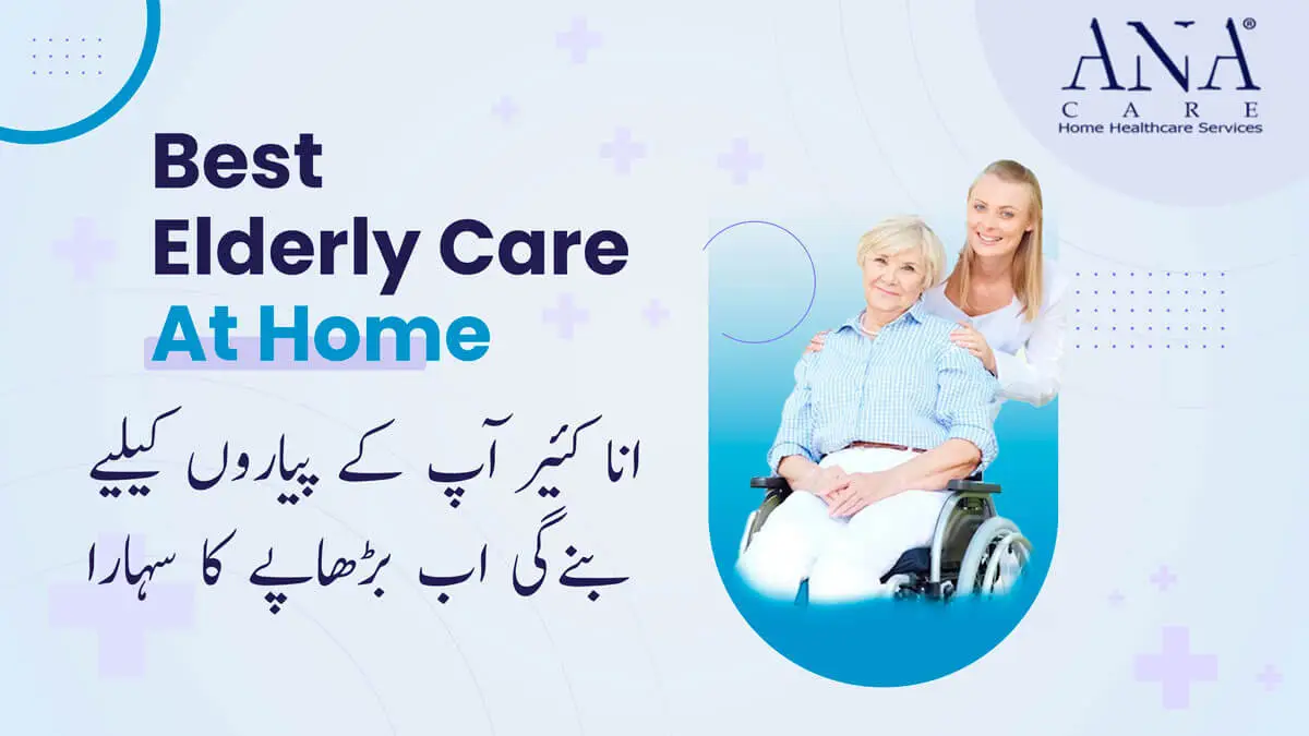 A woman in a wheelchair is supported by a caretaker, showing ANA-Care dedication to provide best elderly care services at home.